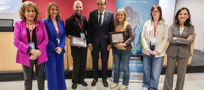 El presidente del Parlament de Catalunya ha entregado los premios de la Comisión de Protección de los Derechos de los Animales del ICAB a Heura Foods y la Fundació Mona