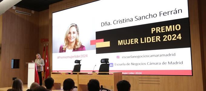 Cristina Sancho, presidenta de la Fundación Aranzadi LA LEY y de EJE&CON, recibe el Premio Mujer Líder 2024