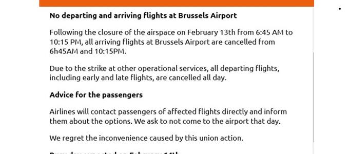 ¿Qué reclamar y cómo si tu vuelo ha sido cancelado por la huelga de controladores de Bruselas?